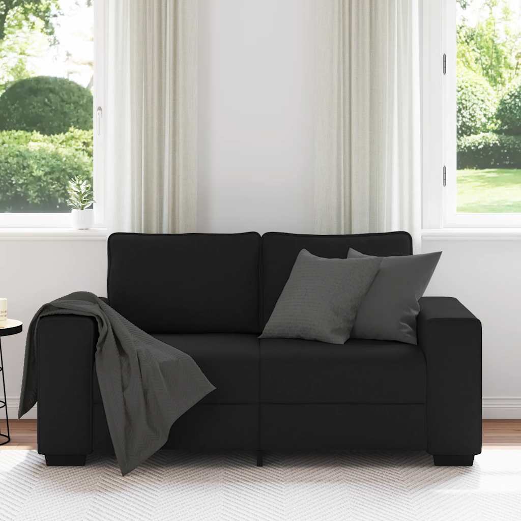 2-zitsbank 160x77x82 cm stof zwart
