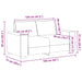 2-zitsbank bruin 160x77x82 cm stof