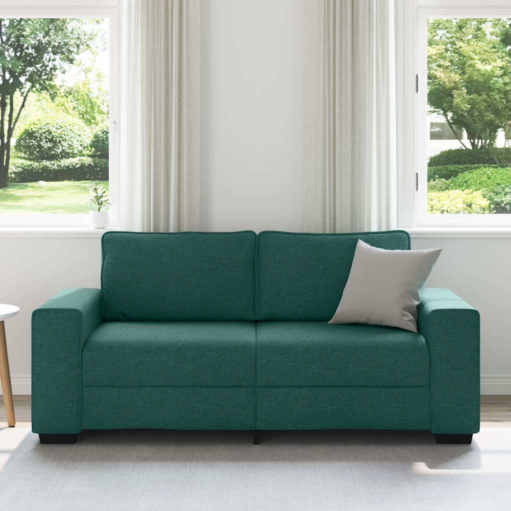 2-zitsbank donkergroen 180x77x82 cm stof