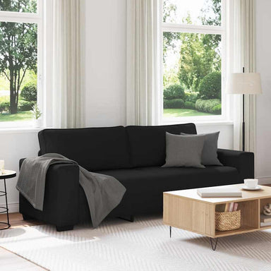 3-zitsbank 220x77x82 cm stof zwart