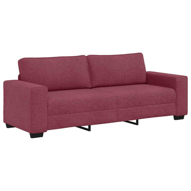 3-zitsbank wijnrood 220x77x82 cm stof