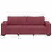 3-zitsbank wijnrood 220x77x82 cm stof