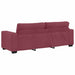 3-zitsbank wijnrood 220x77x82 cm stof