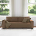 3-zitsbank bruin 220x77x82 cm stof