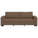 3-zitsbank bruin 220x77x82 cm stof