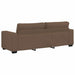 3-zitsbank bruin 220x77x82 cm stof