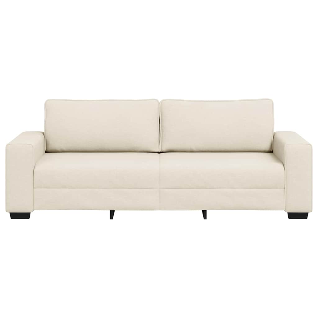3-Zits Sofa Beige 220 cm Linnenmix Stoffen