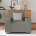 Sofastoel Lichtgrijs 100x77x82 cm Corduroy Stof