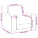 Sofastoel Lichtgrijs 100x77x82 cm Corduroy Stof
