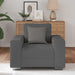 Fauteuil 100x77x82 cm corduroy stof donkergrijs