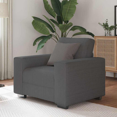 Fauteuil 100x77x82 cm corduroy stof donkergrijs