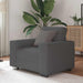Fauteuil 100x77x82 cm corduroy stof donkergrijs