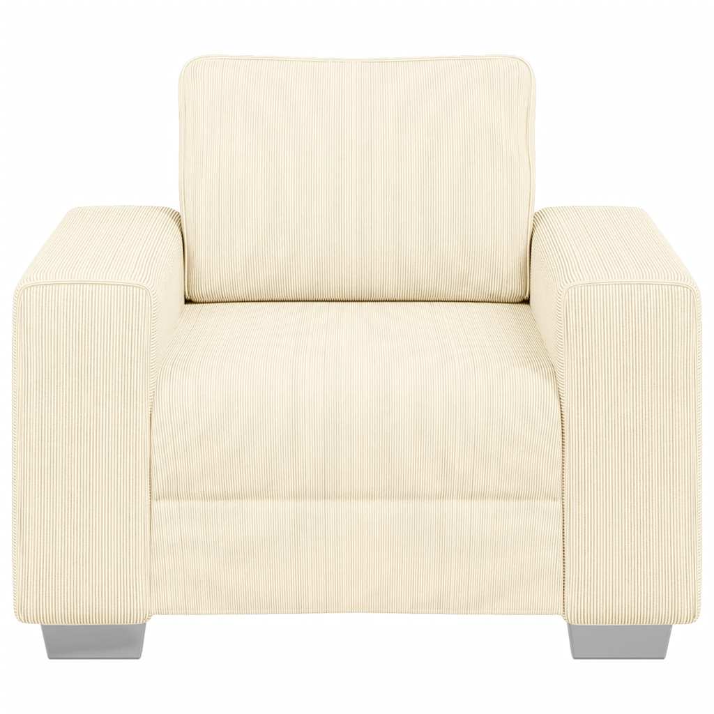 Sofastoel Crème 100x77x82 cm Corduroy Stof