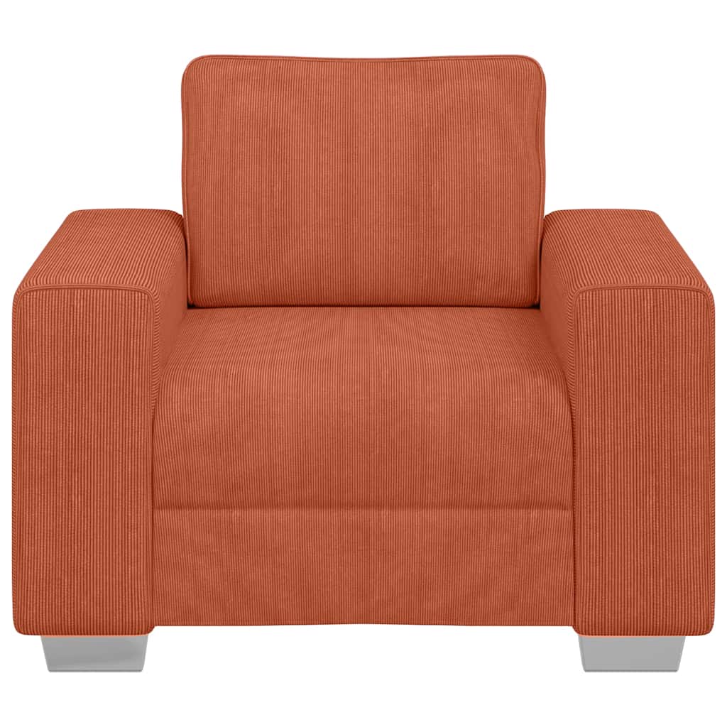 Sofastoel Rood Oranje 100x77x82 cm Corduroy Stof