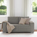 Loveseat Sofa Lichtgrijs 160x77x82 cm Corduroy Stof