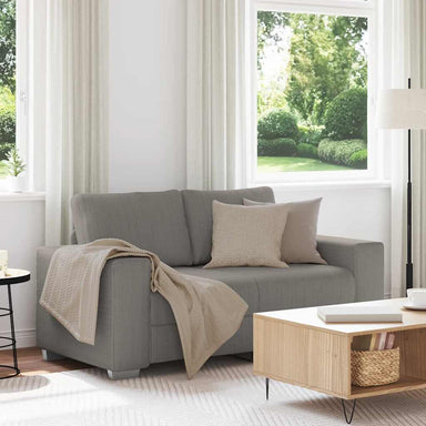 Loveseat Sofa Lichtgrijs 160x77x82 cm Corduroy Stof