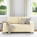 Loveseat Sofa Crème 160x77x82 cm Corduroy Stof