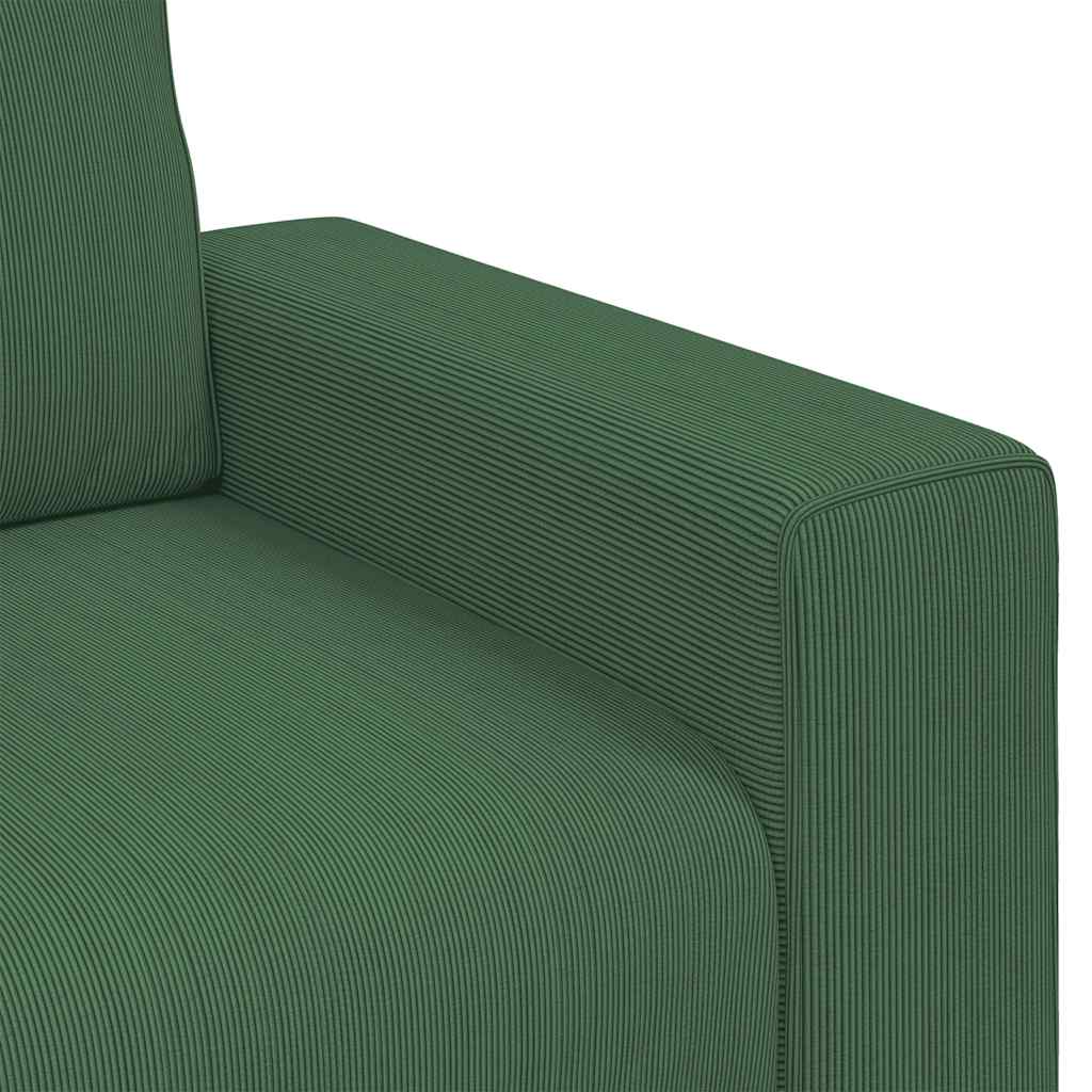 Loveseat Sofa Donkergroen 160x77x82 cm Corduroy Stof