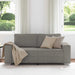 Loveseat Sofa Lichtgrijs 180x77x82 cm Corduroy Stof