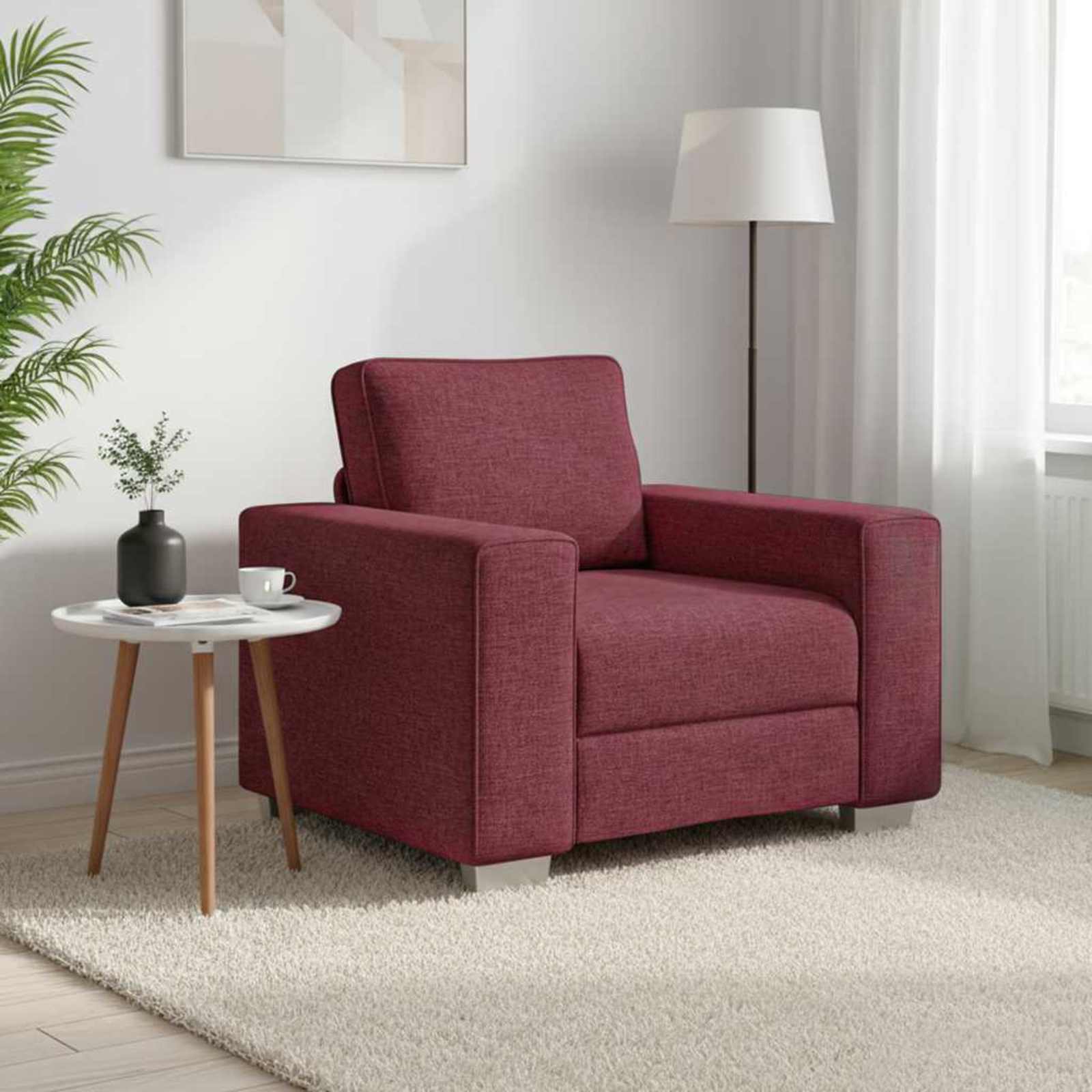 Sofa Stoel Wijnrood 100 cm Stof