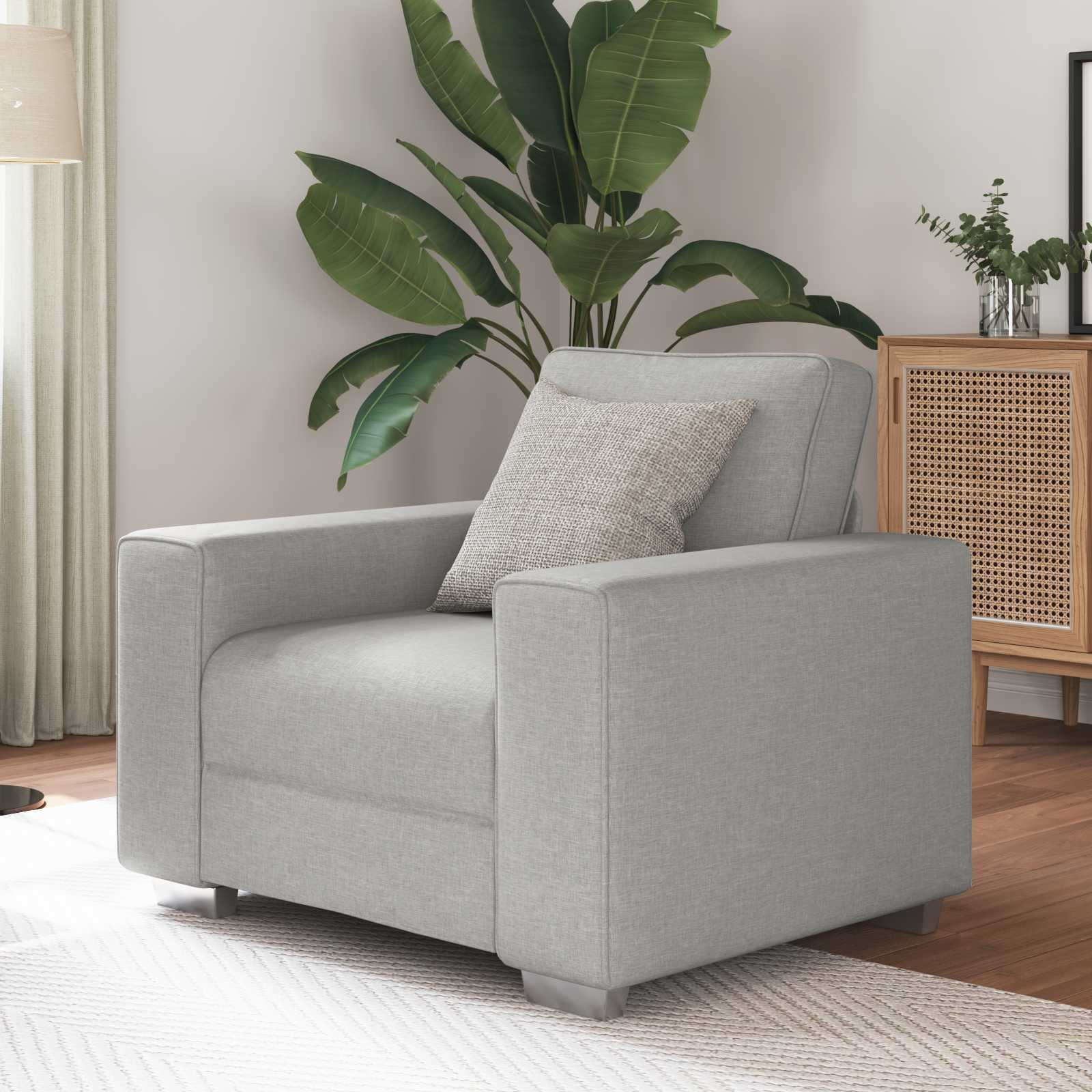 Bank Wolkengrijs 100 x 80 x 82 cm Stof