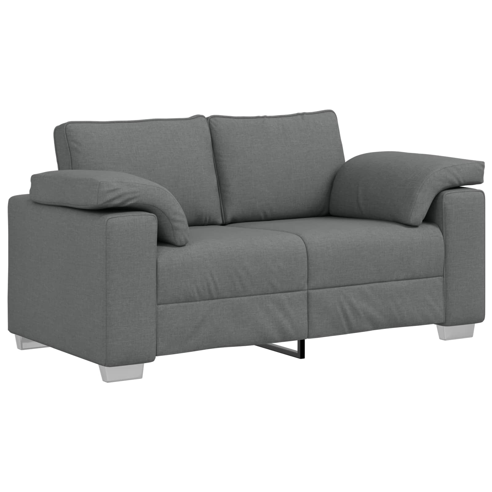 Loveseat Donkergrijs 160 cm Stof
