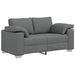 Loveseat Donkergrijs 160 cm Stof