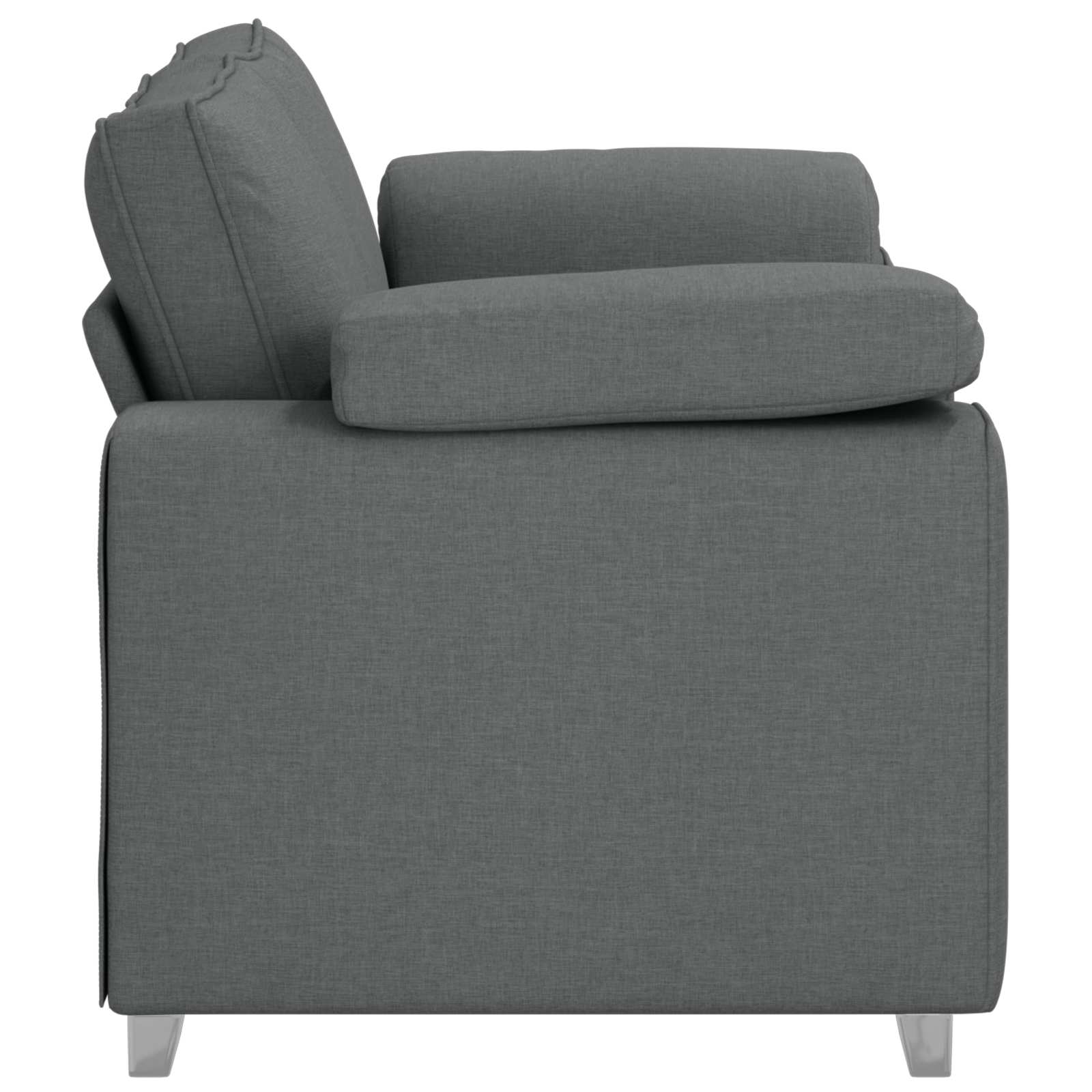 Loveseat Donkergrijs 160 cm Stof