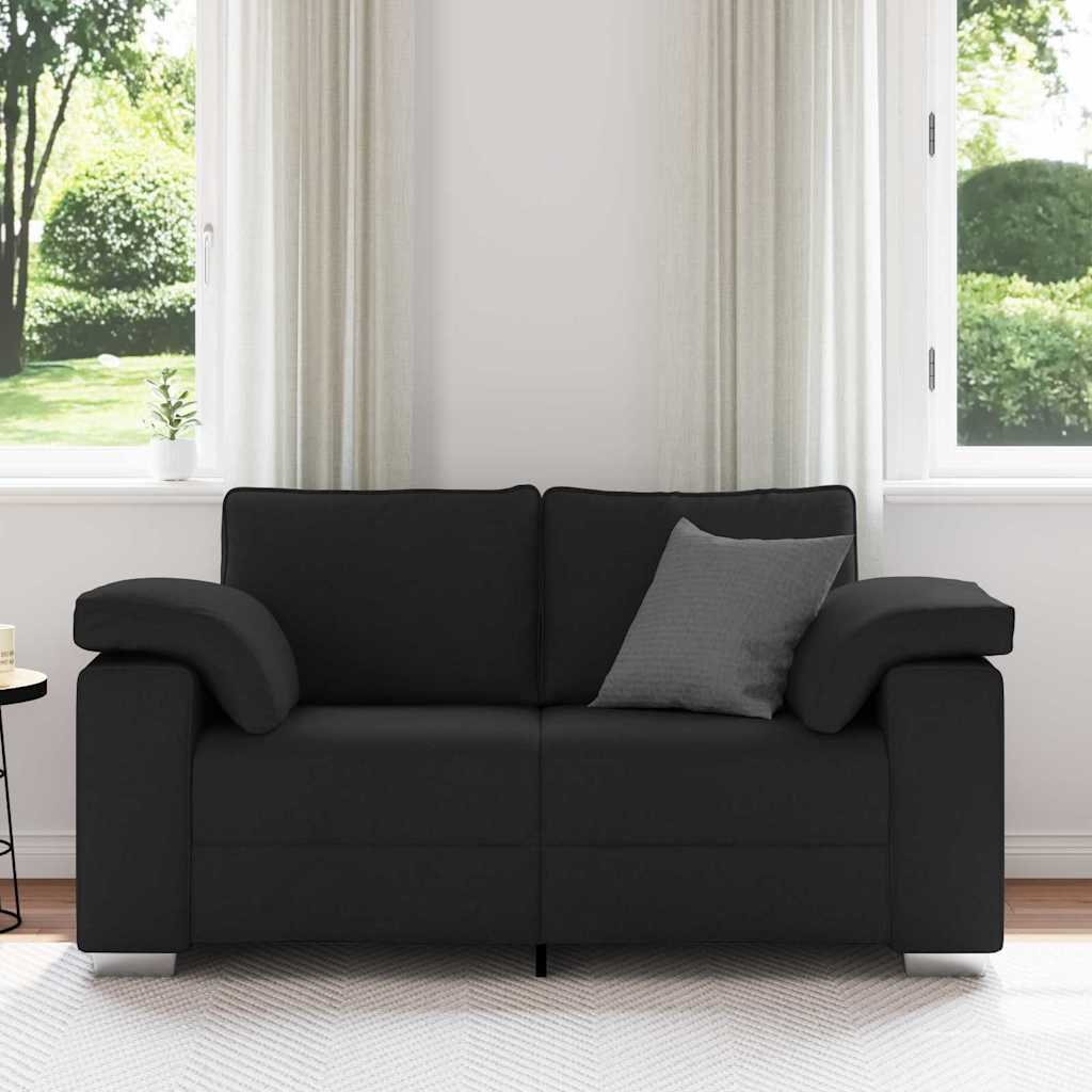 Loveseat Zwart 160 cm Stof