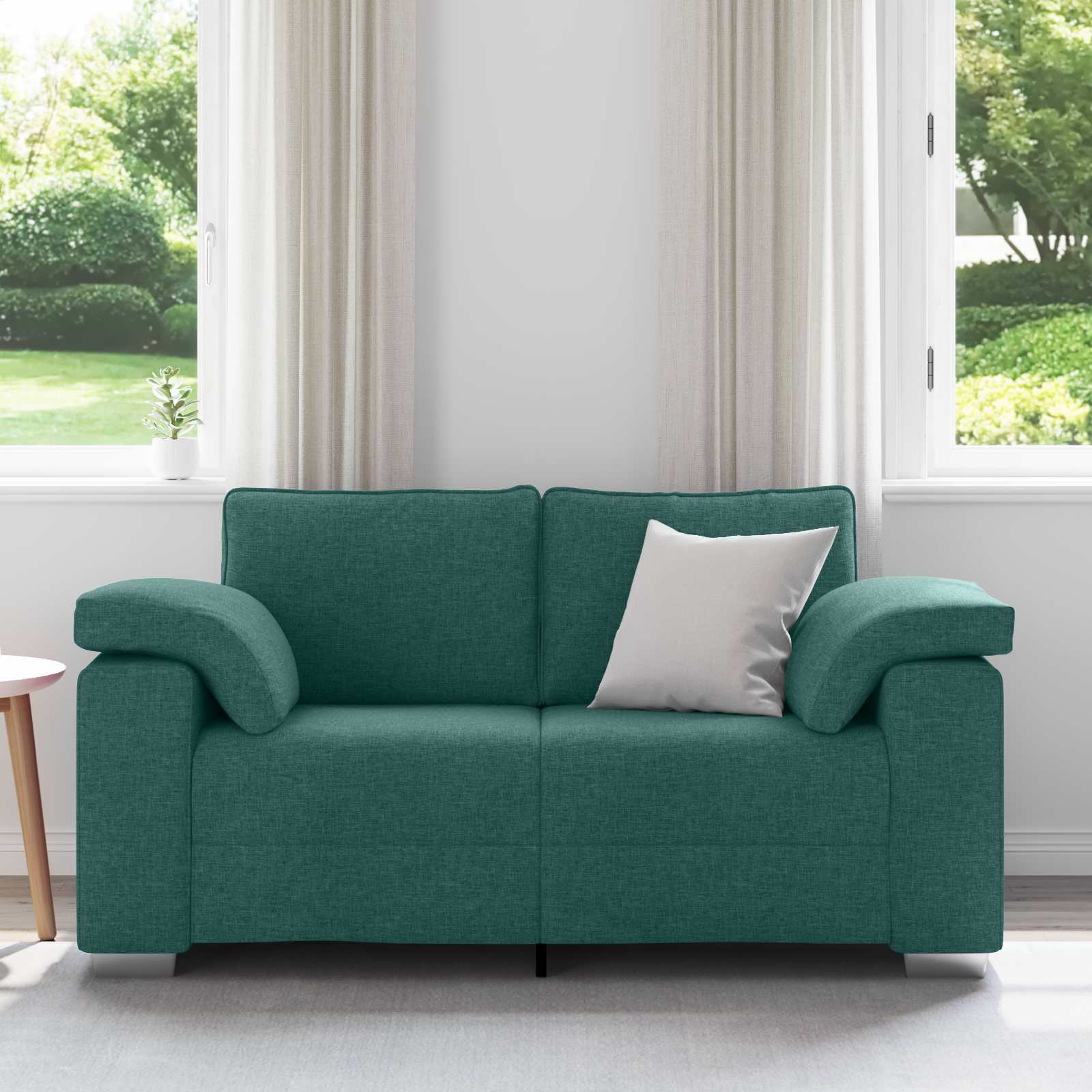 Loveseat Donkergroen 160 cm Stof