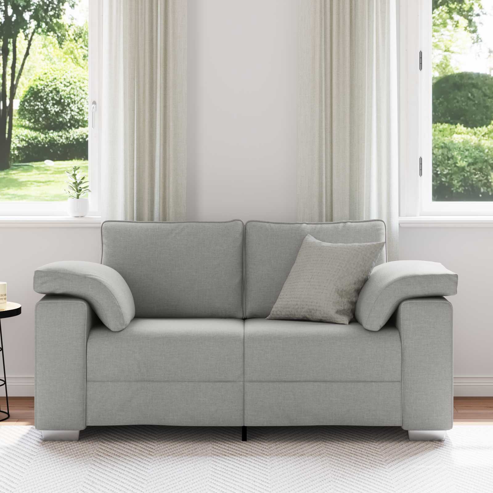 Loveseat Wolkengrijs 160 cm Stof