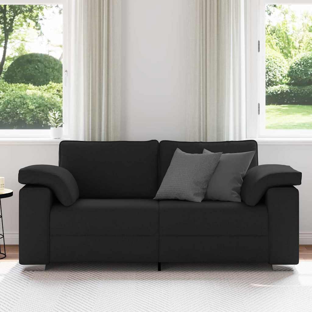 Loveseat Zwart 180 cm Stof