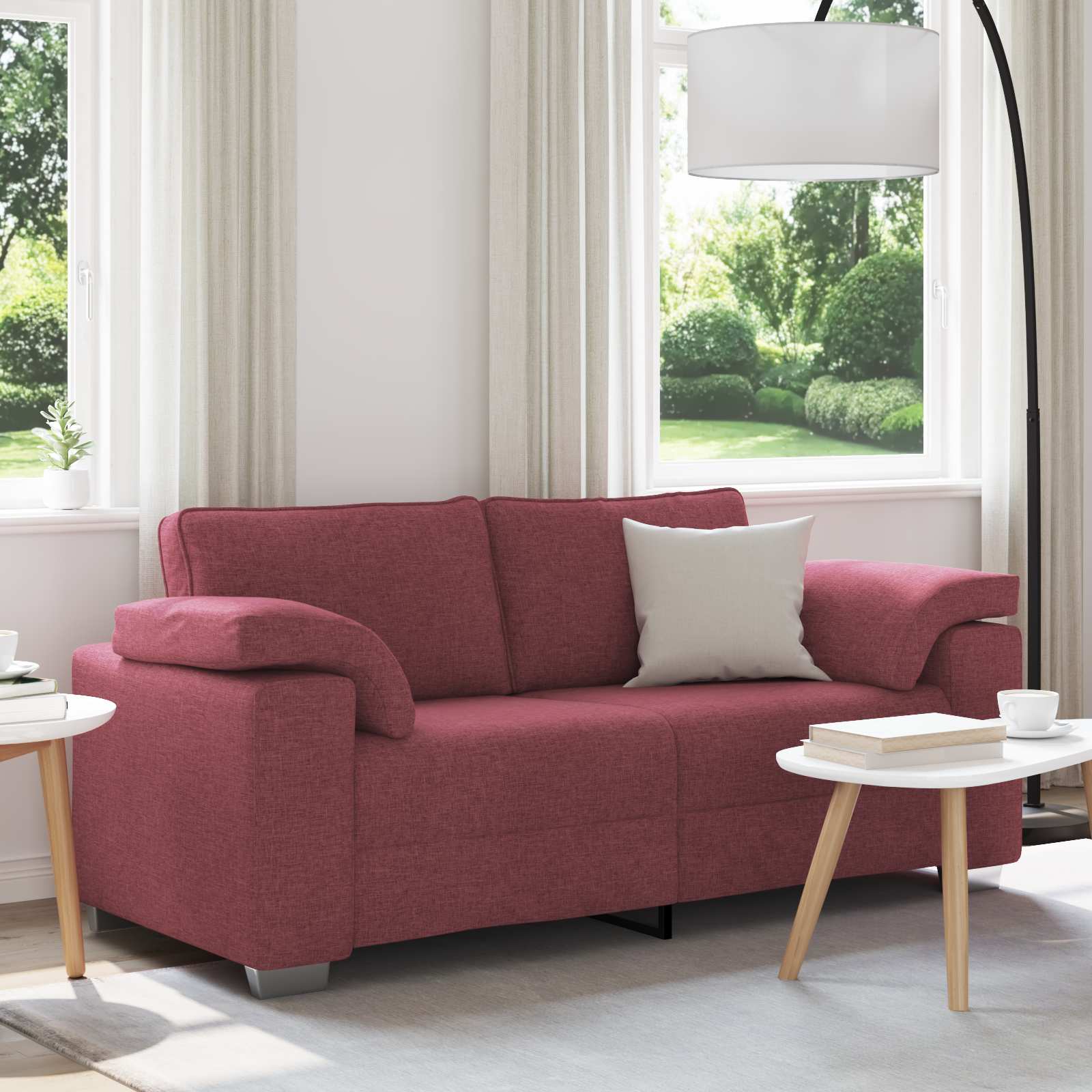 Loveseat Wijnrood 180 cm Stof