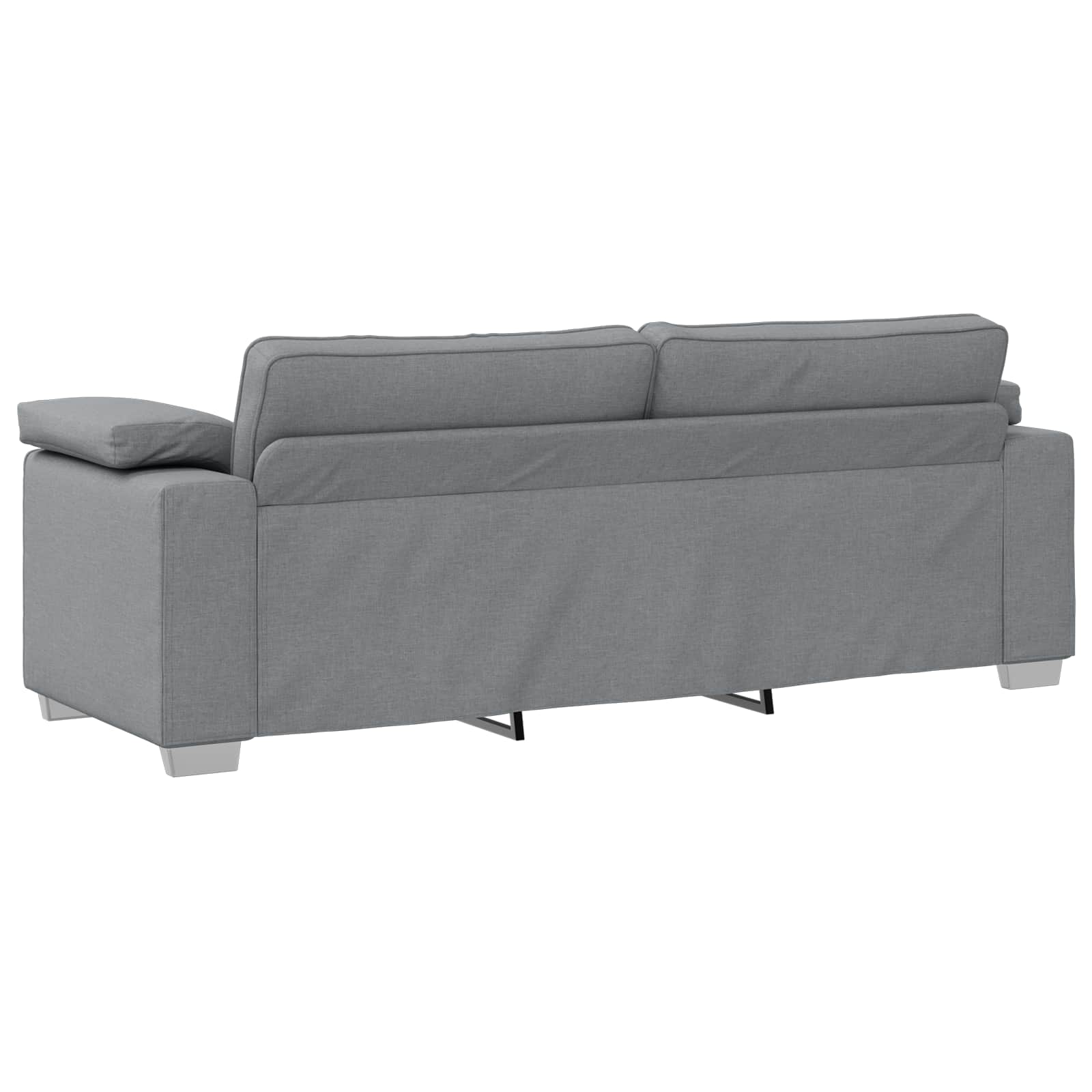 3-Zits Bank Lichtgrijs 220 cm Stof