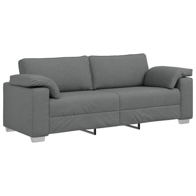 3-Zits Bank Donkergrijs 220 cm Stof
