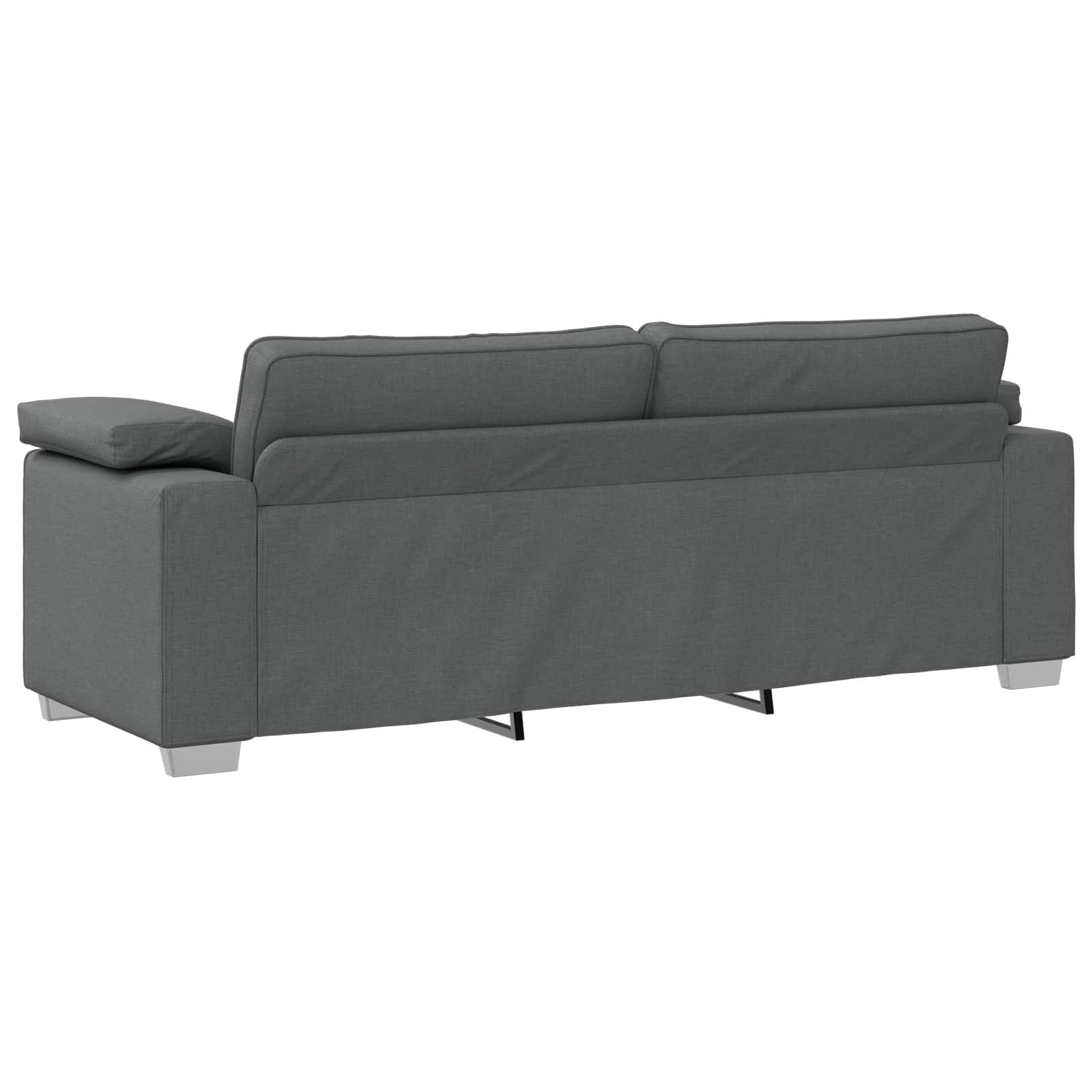 3-Zits Bank Donkergrijs 220 cm Stof