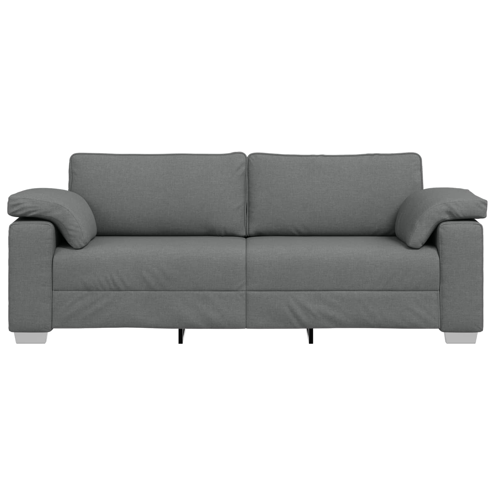 3-Zits Bank Donkergrijs 220 cm Stof