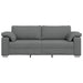 3-Zits Bank Donkergrijs 220 cm Stof