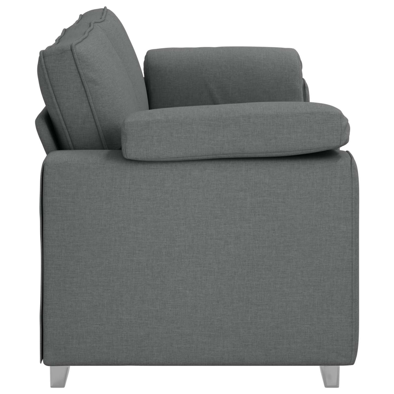 3-Zits Bank Donkergrijs 220 cm Stof