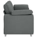 3-Zits Bank Donkergrijs 220 cm Stof