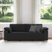 3-Zits Bank Zwart 220 cm Stof