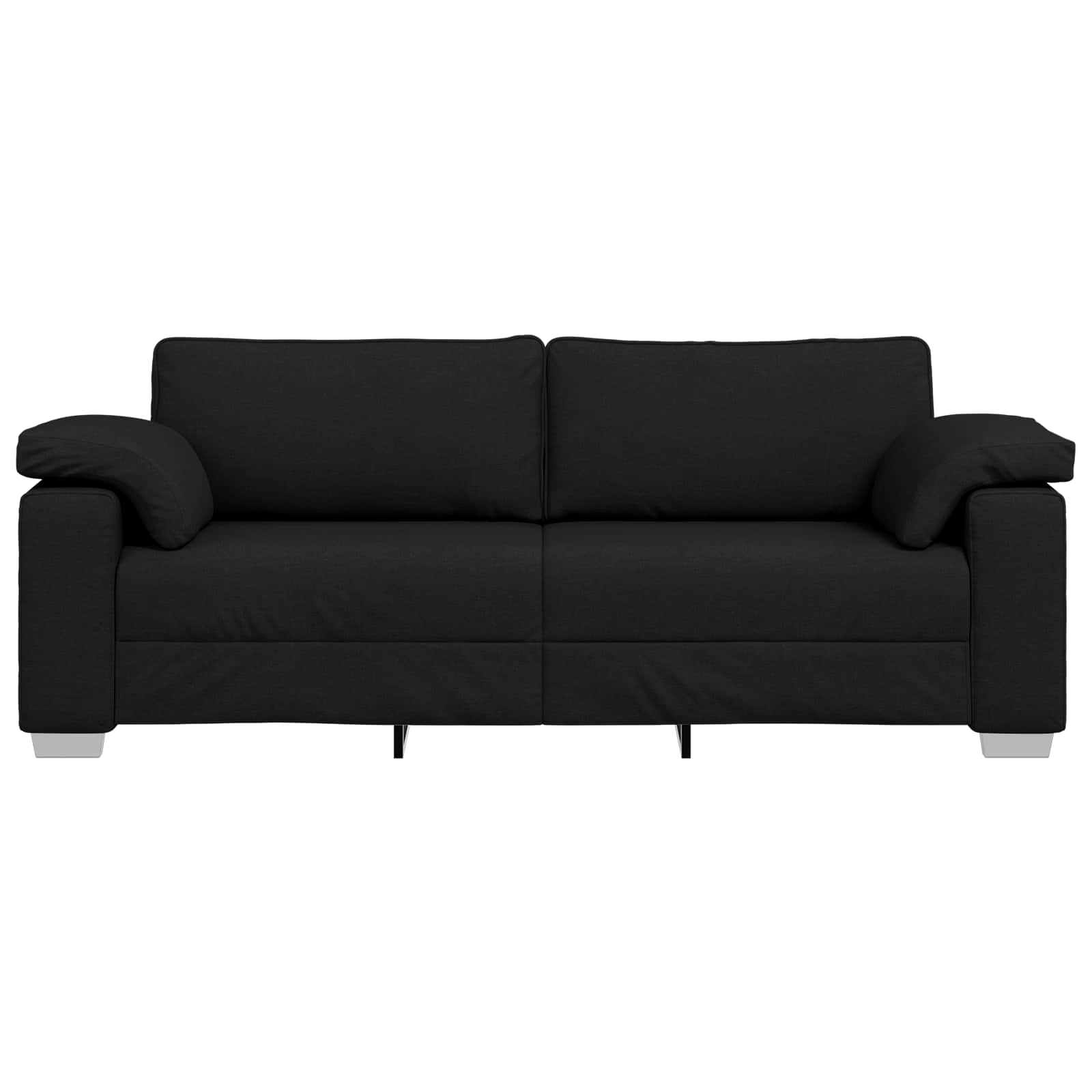 3-Zits Bank Zwart 220 cm Stof