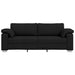 3-Zits Bank Zwart 220 cm Stof