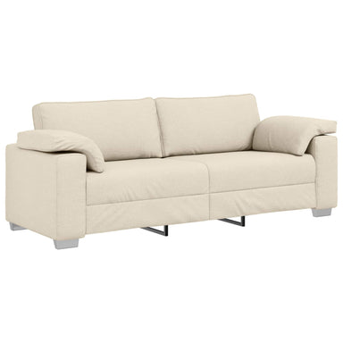 3-Zits Bank Beige 220 cm Linnen-mix stof