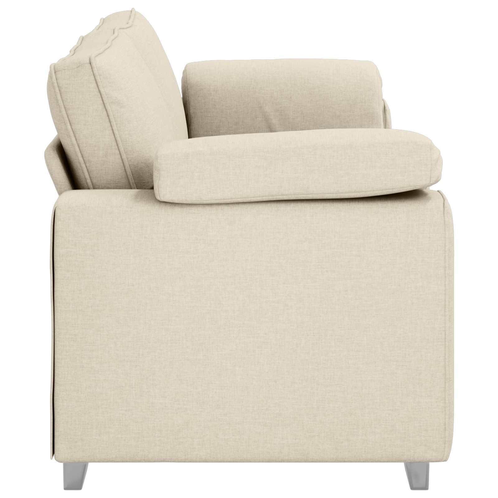 3-Zits Bank Beige 220 cm Linnen-mix stof