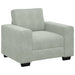 Fauteuil 100x77x82 cm fluweel lichtgrijs
