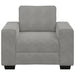 Fauteuil 100x77x82 cm fluweel lichtgrijs