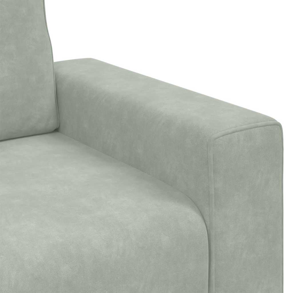 Fauteuil 100x77x82 cm fluweel lichtgrijs
