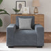 Fauteuil 100x77x82 cm fluweel donkergrijs