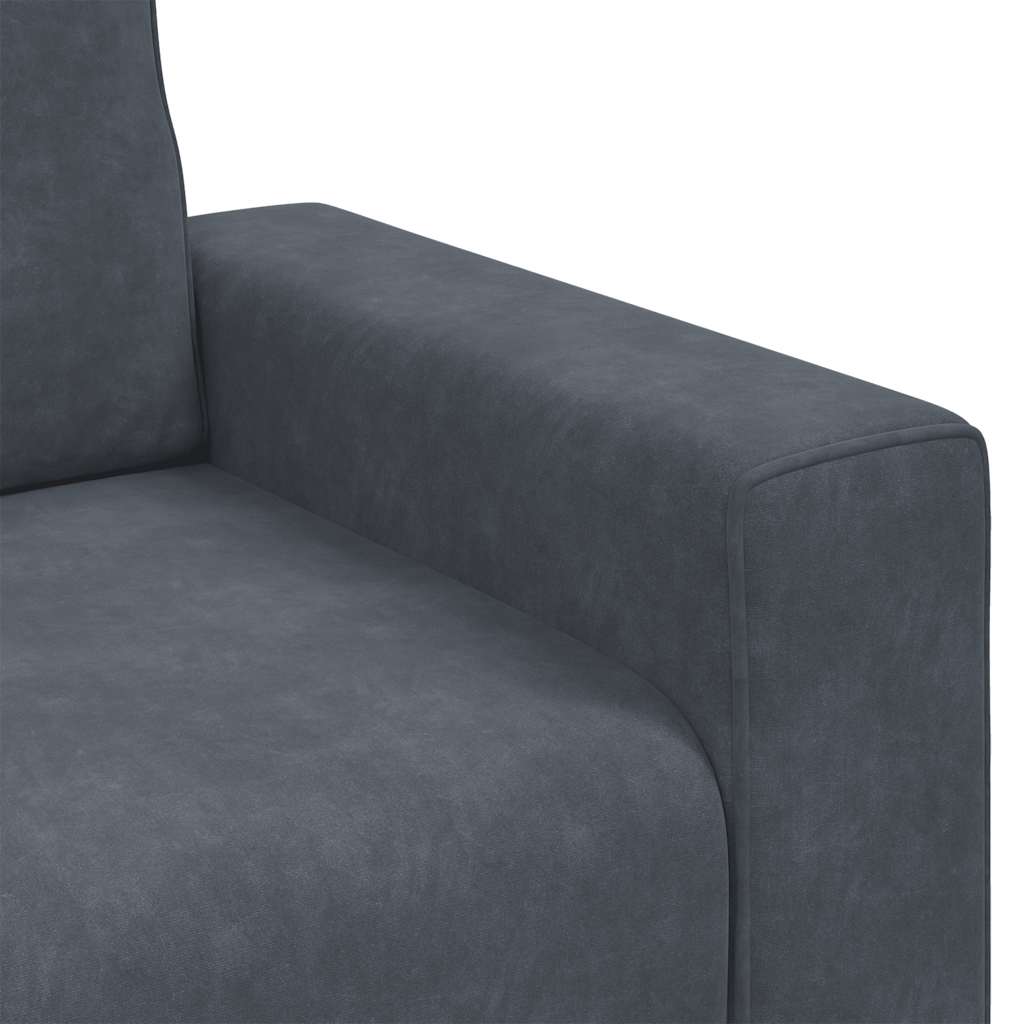 Fauteuil 100x77x82 cm fluweel donkergrijs